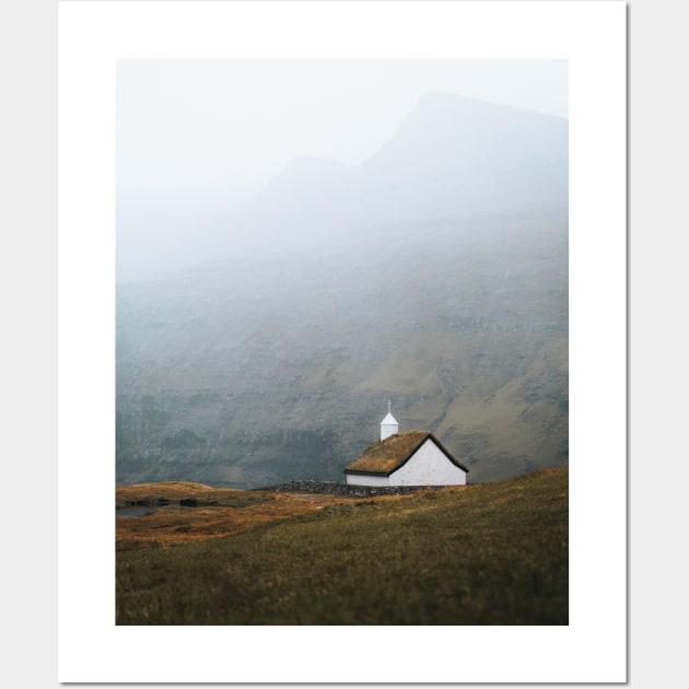 Saksun Church Tranquility (Faroe Islands) Wall Art by nomadzero